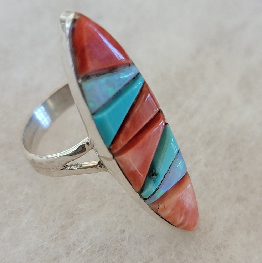 Multi Stone InlY Ring - Picture 3 of 4